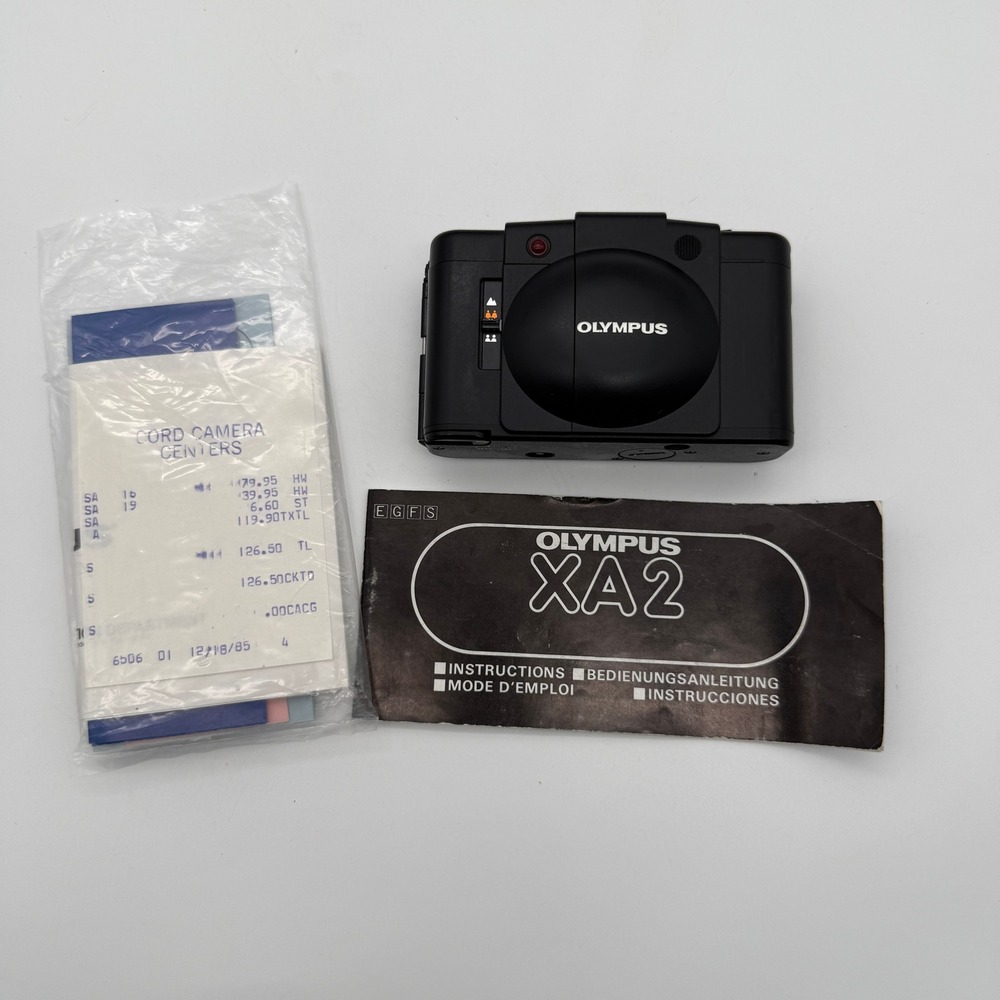 Olympus XA2 Film Camera Black 35mm Compact D.Zuiko Lens Manual